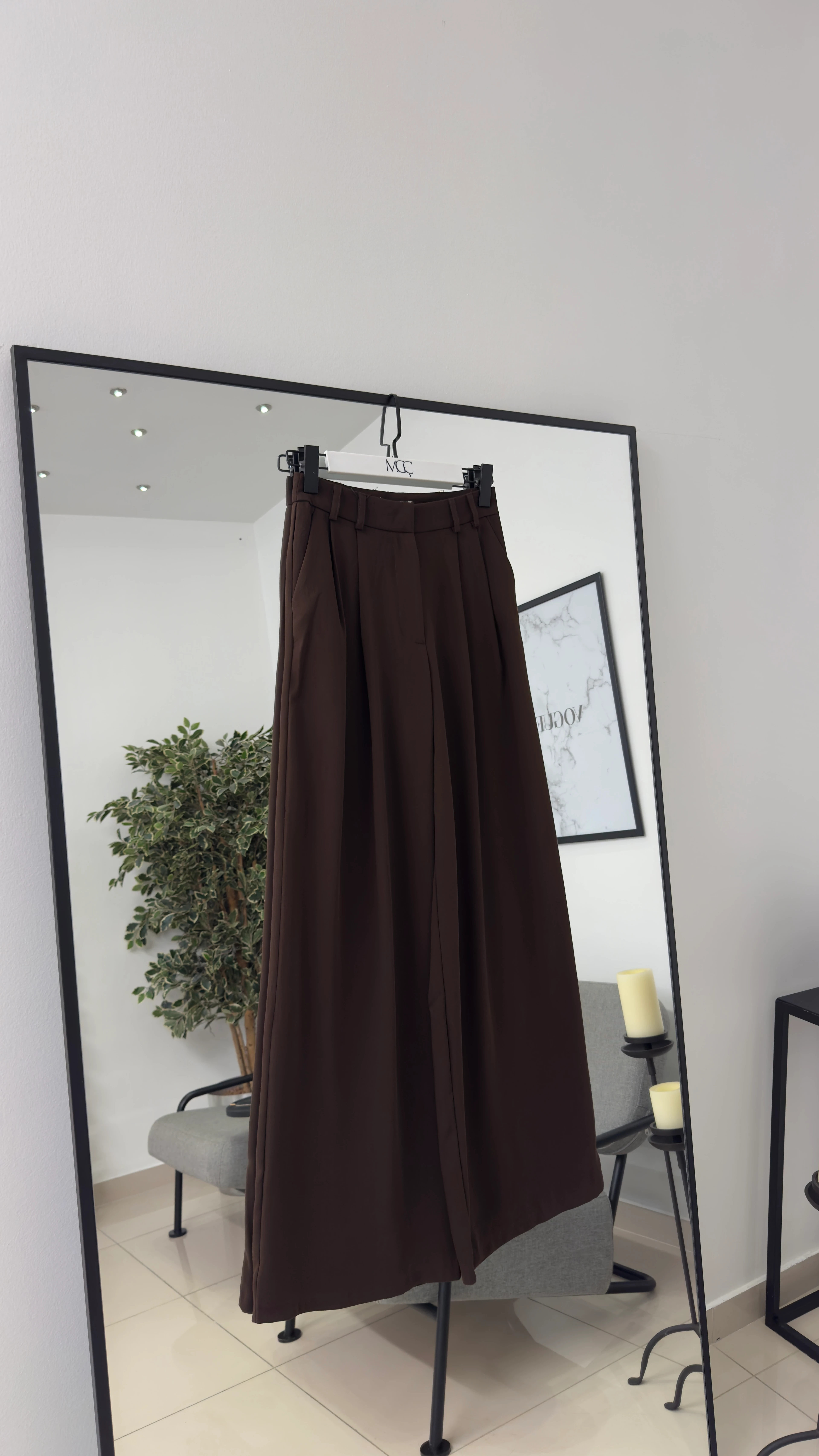 Palazzo Pantolon /Siyah-Kahve