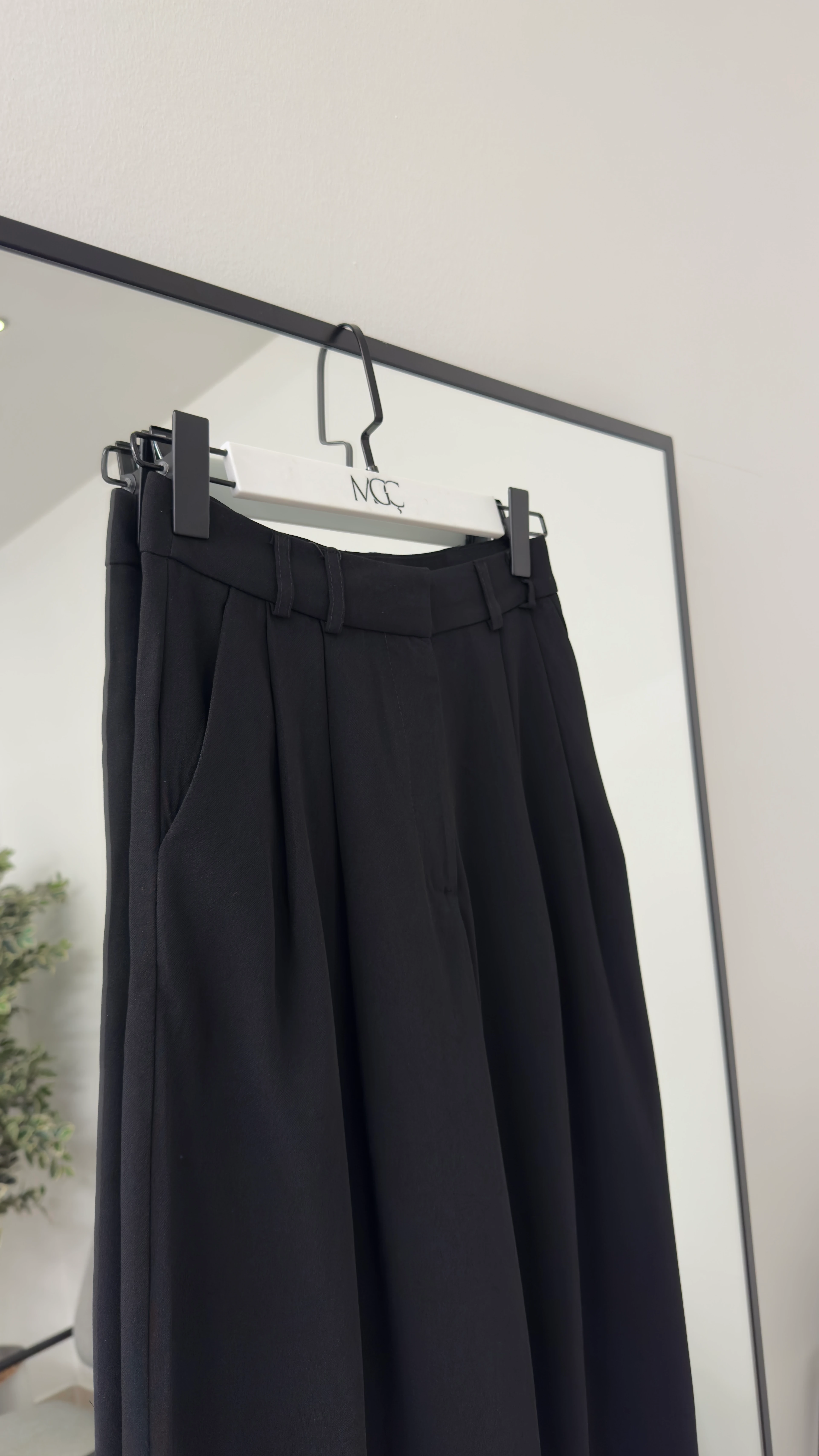 Palazzo Pantolon /Siyah-Kahve