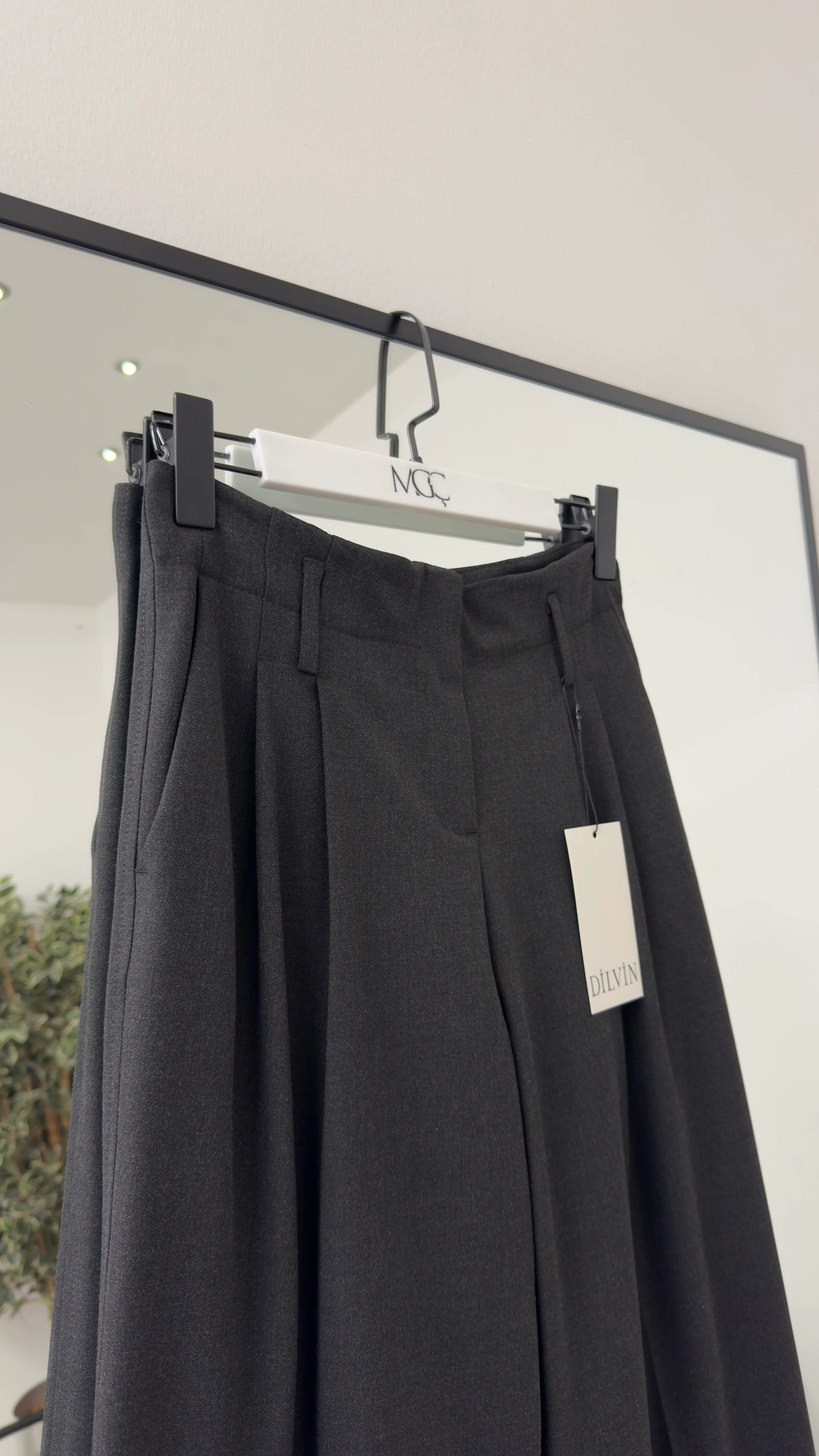 Geniş Paça Antrasit Pantolon