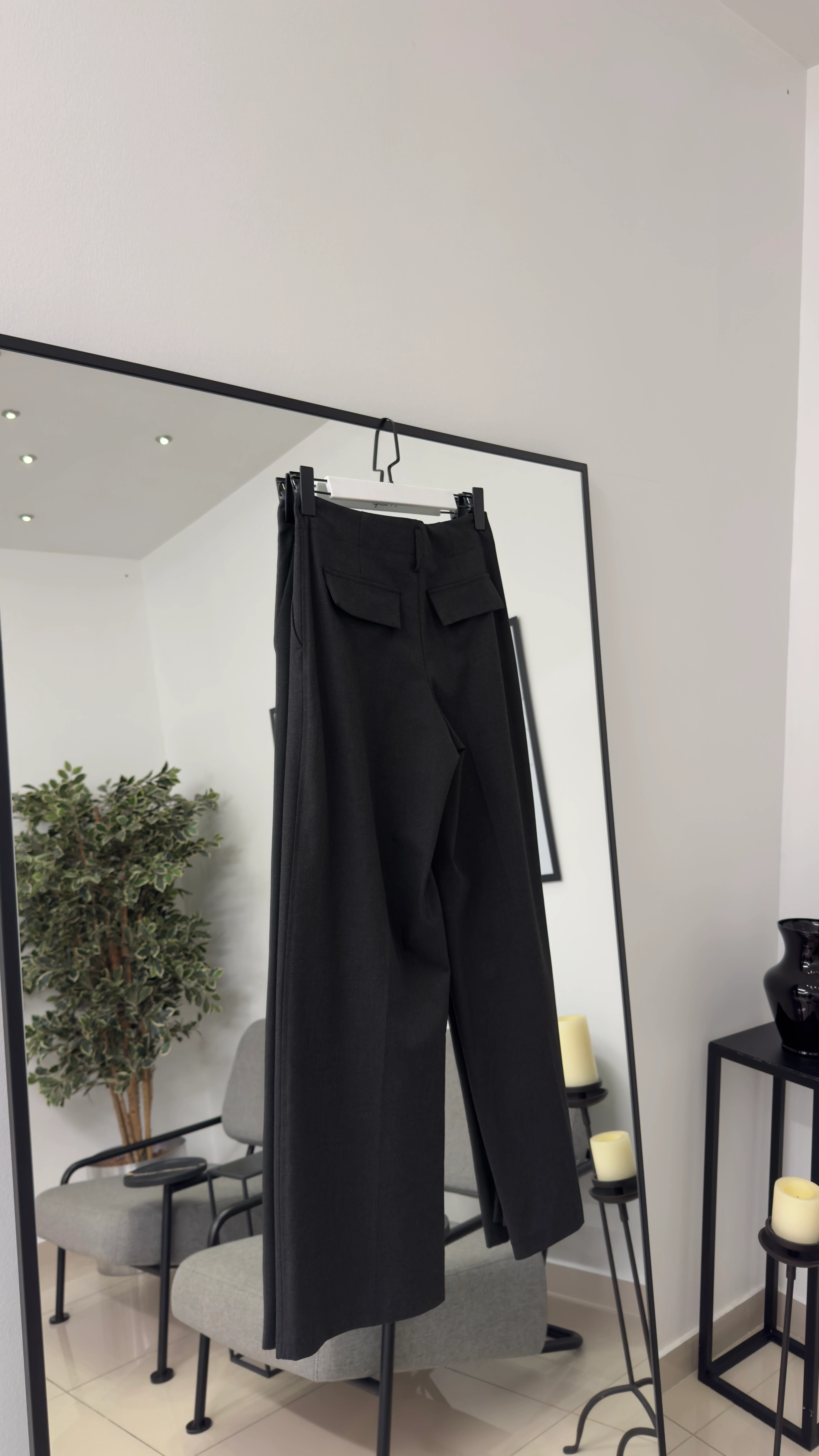 Geniş Paça Antrasit Pantolon