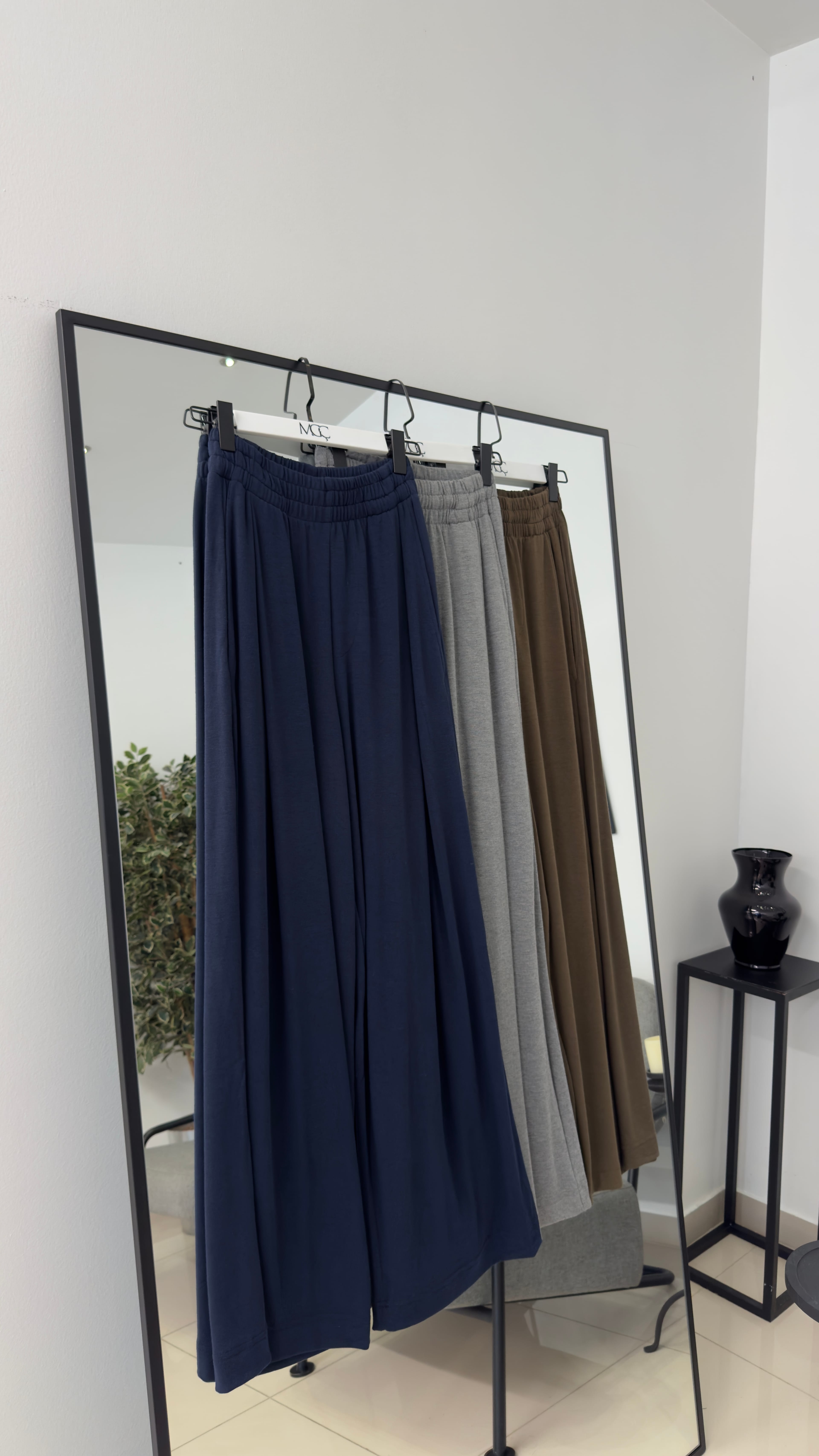 Geniş Paça Eşofman Pantolon - Gri/Kahve/Lacivert