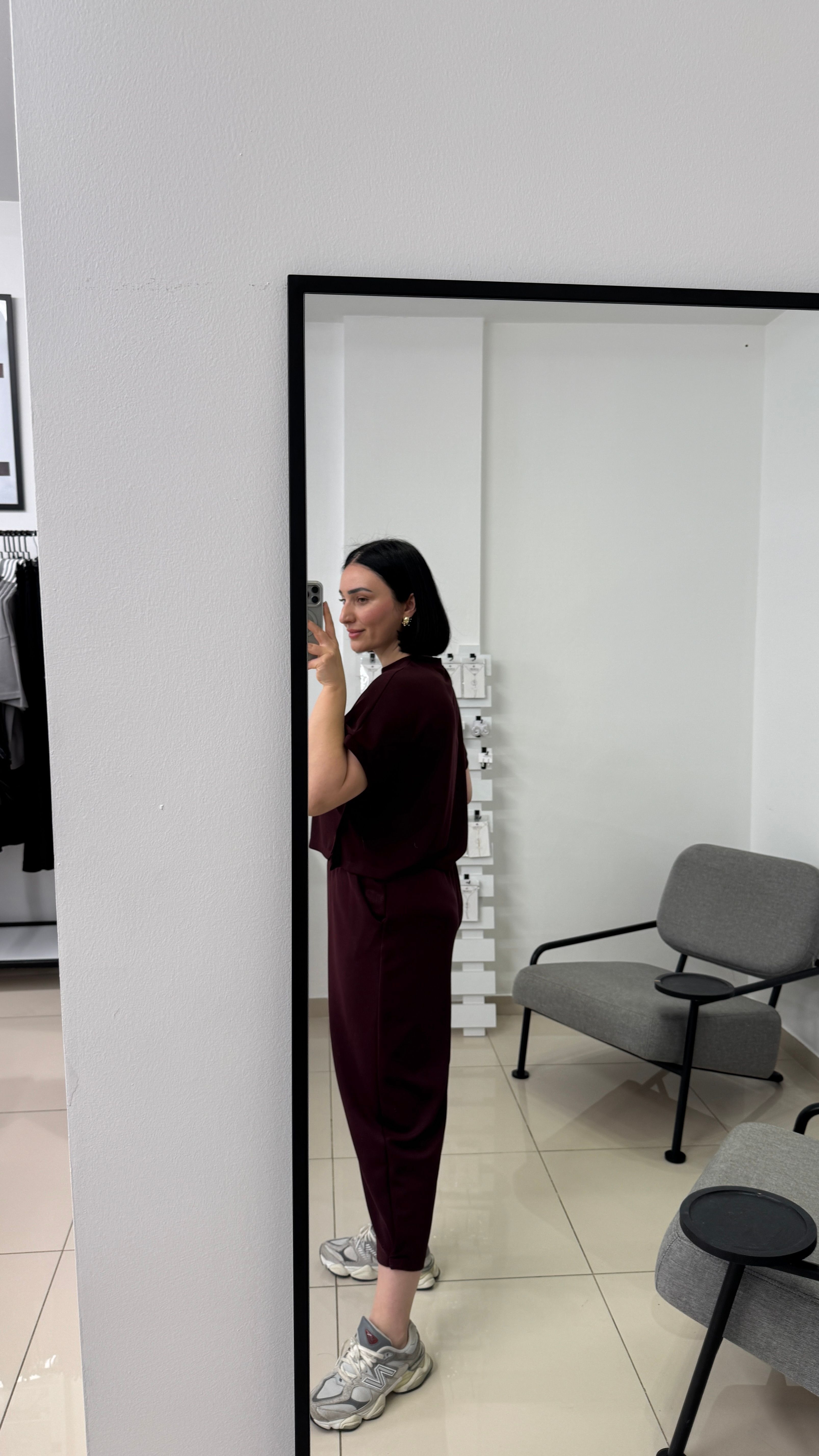 Kısa Kol Model Eşofman Takımı - Bordo