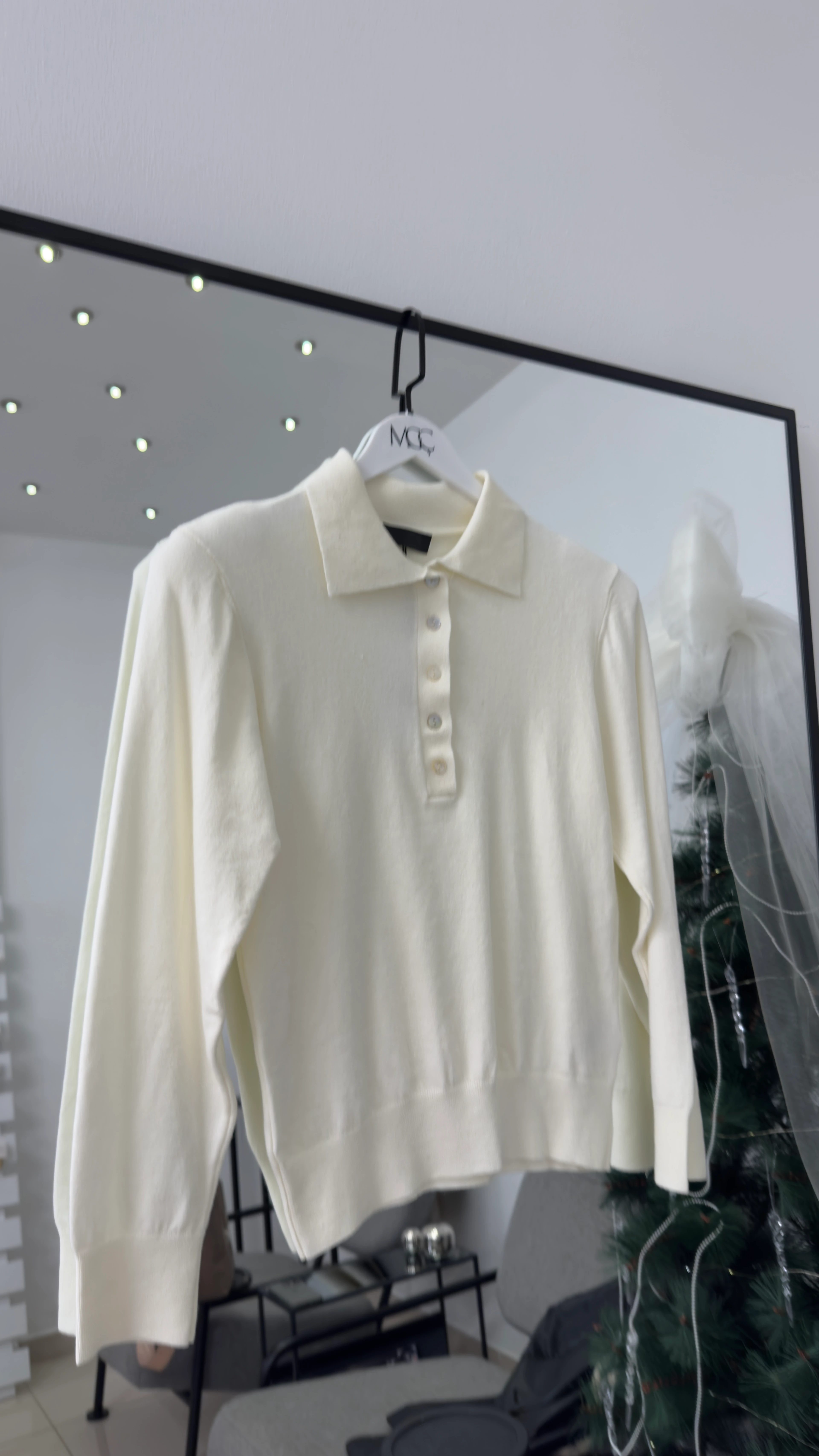 Polo Yaka Triko / Ekru- Siyah- Kahve