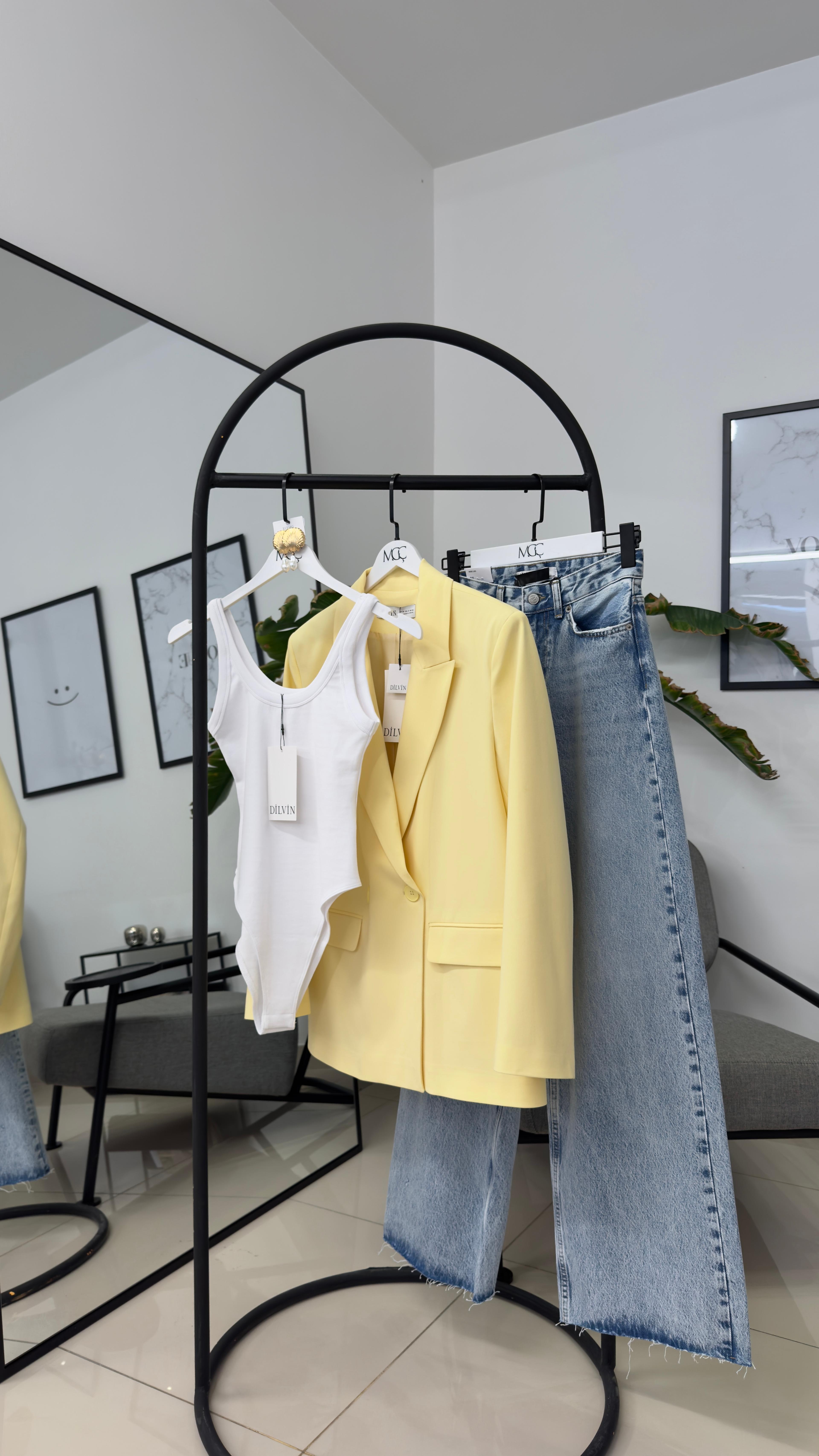 Sarı Blazer Ceket