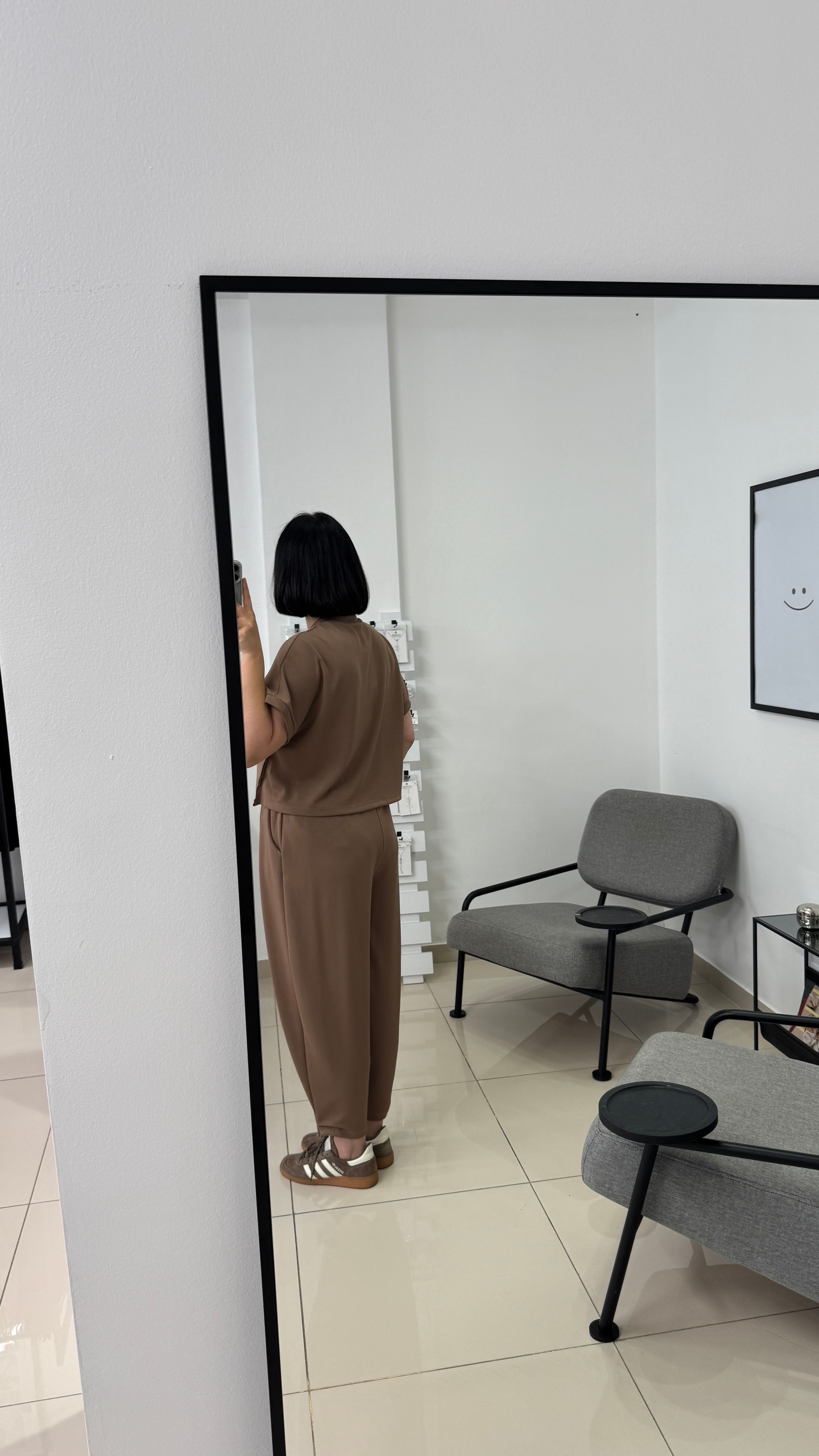 Kısa Kol Model Eşofman Takımı - Kahve