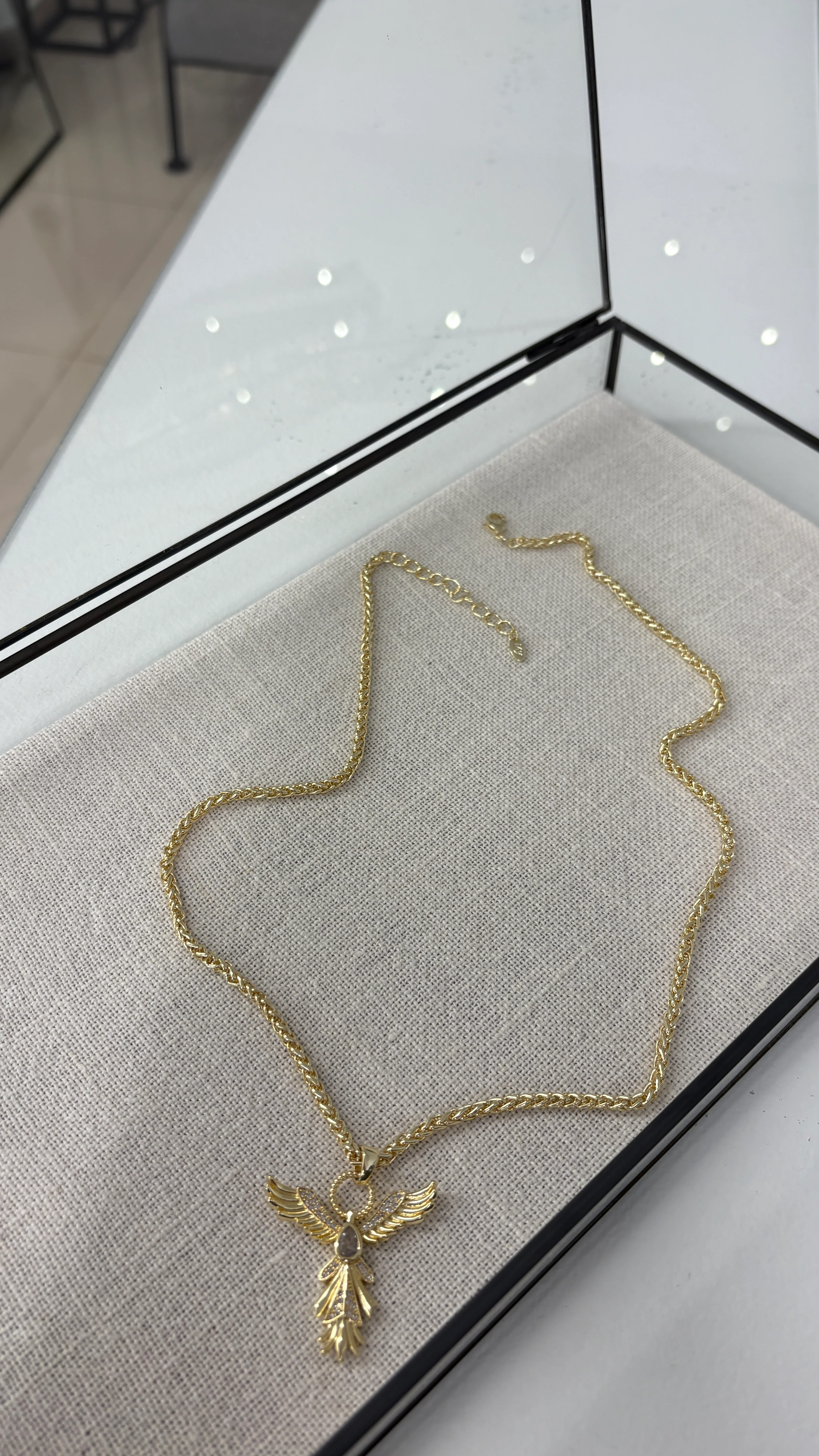 Anka Kuşu Kolye (14 ayar altın kaplama)