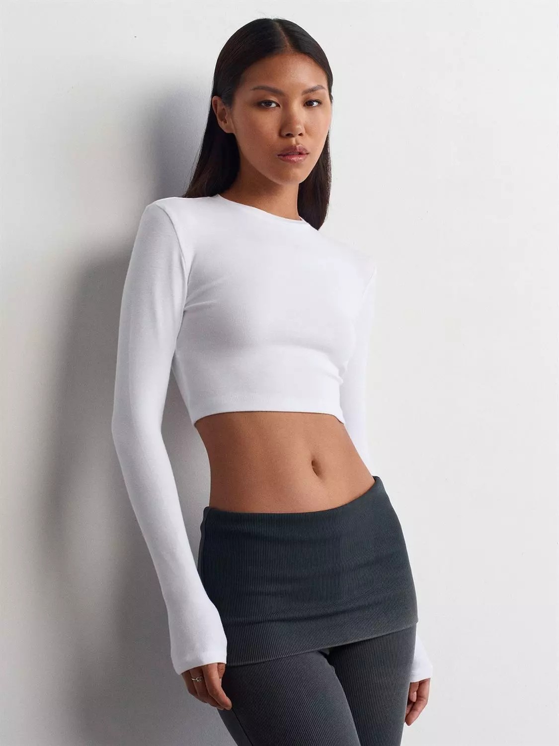 Esnek Yumuşak Dokulu Crop Top