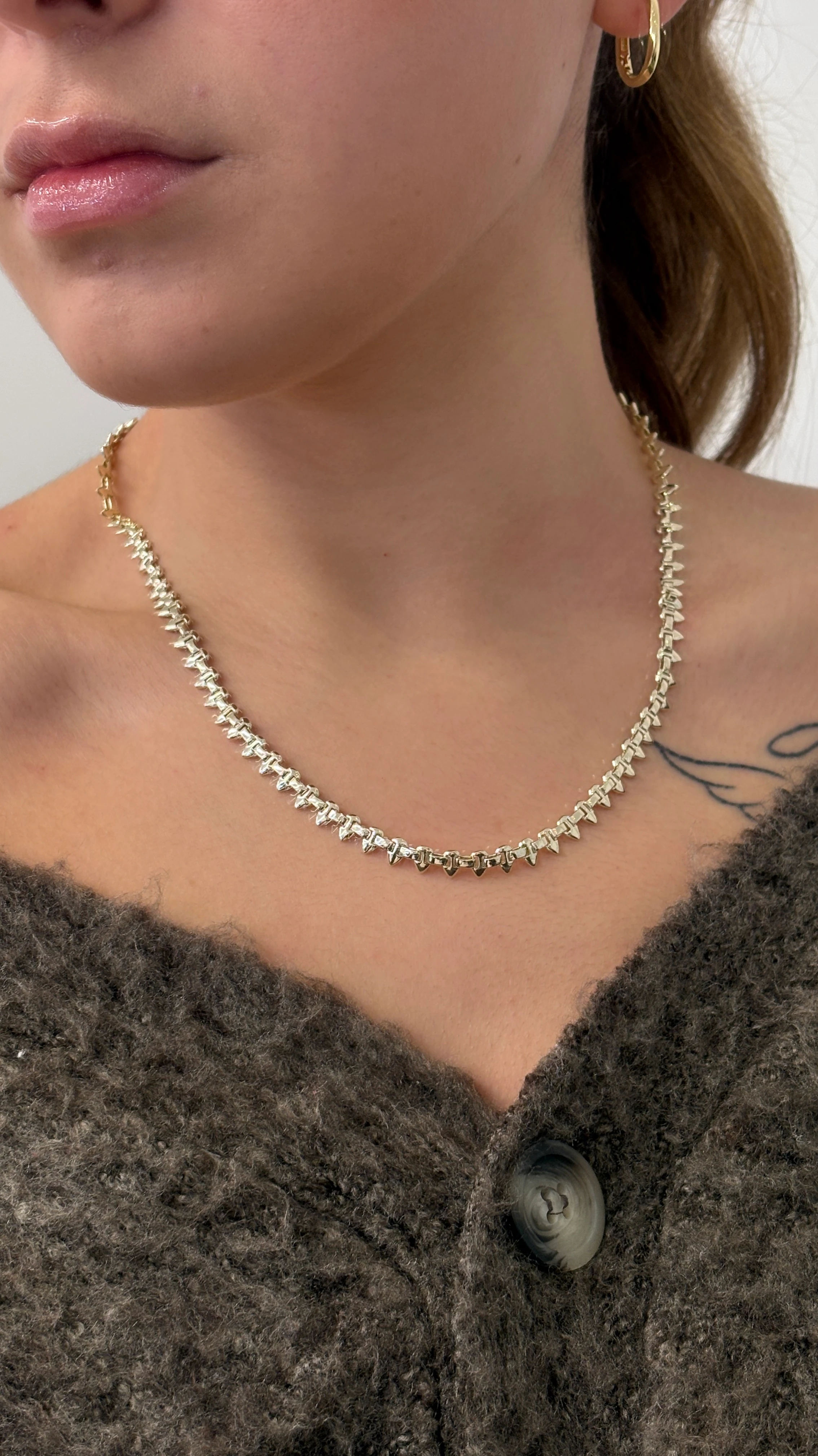 Çit Zincir Kolye (14 ayar altın kaplama)