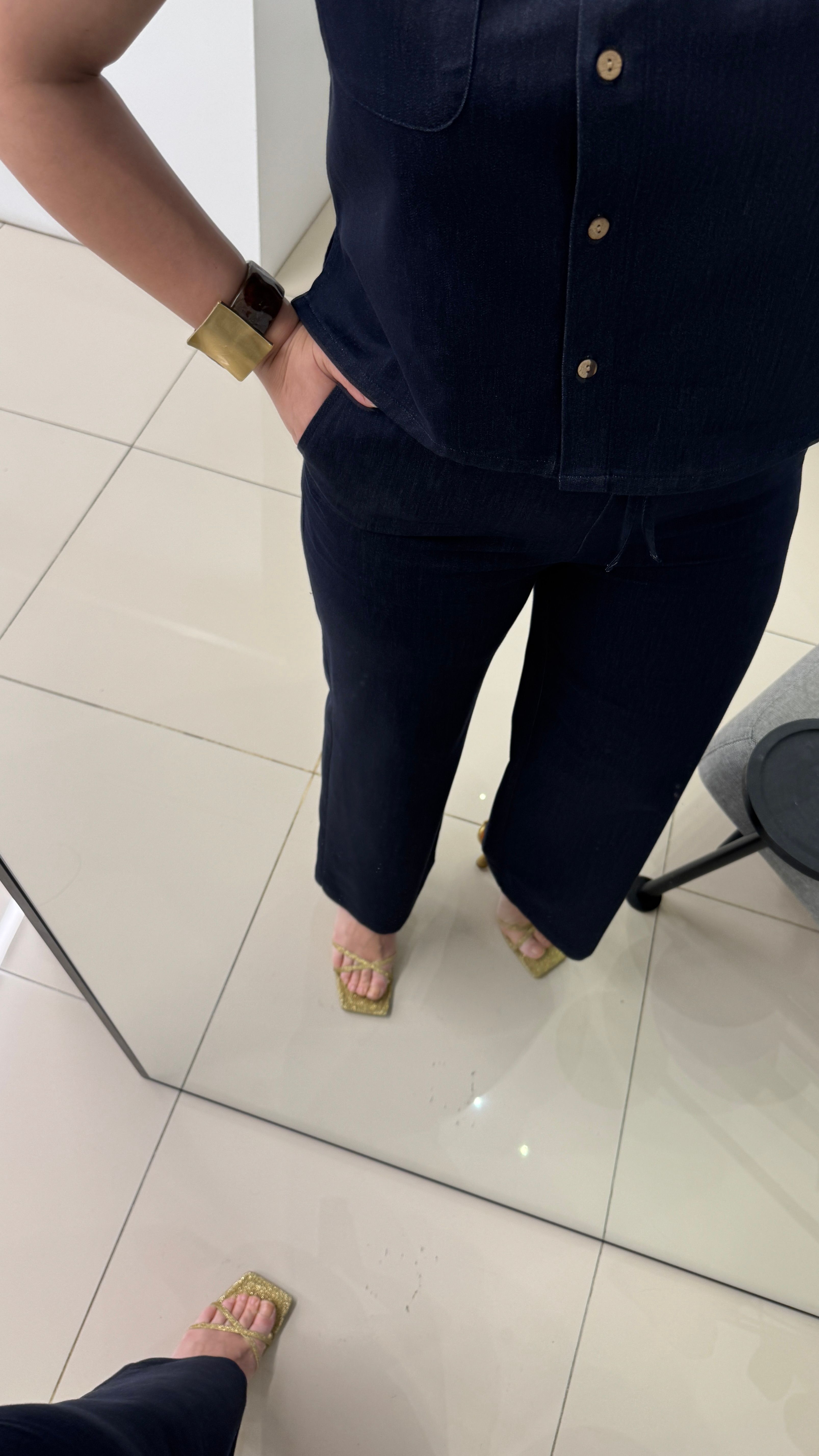 Lacivert Jean Pantolon