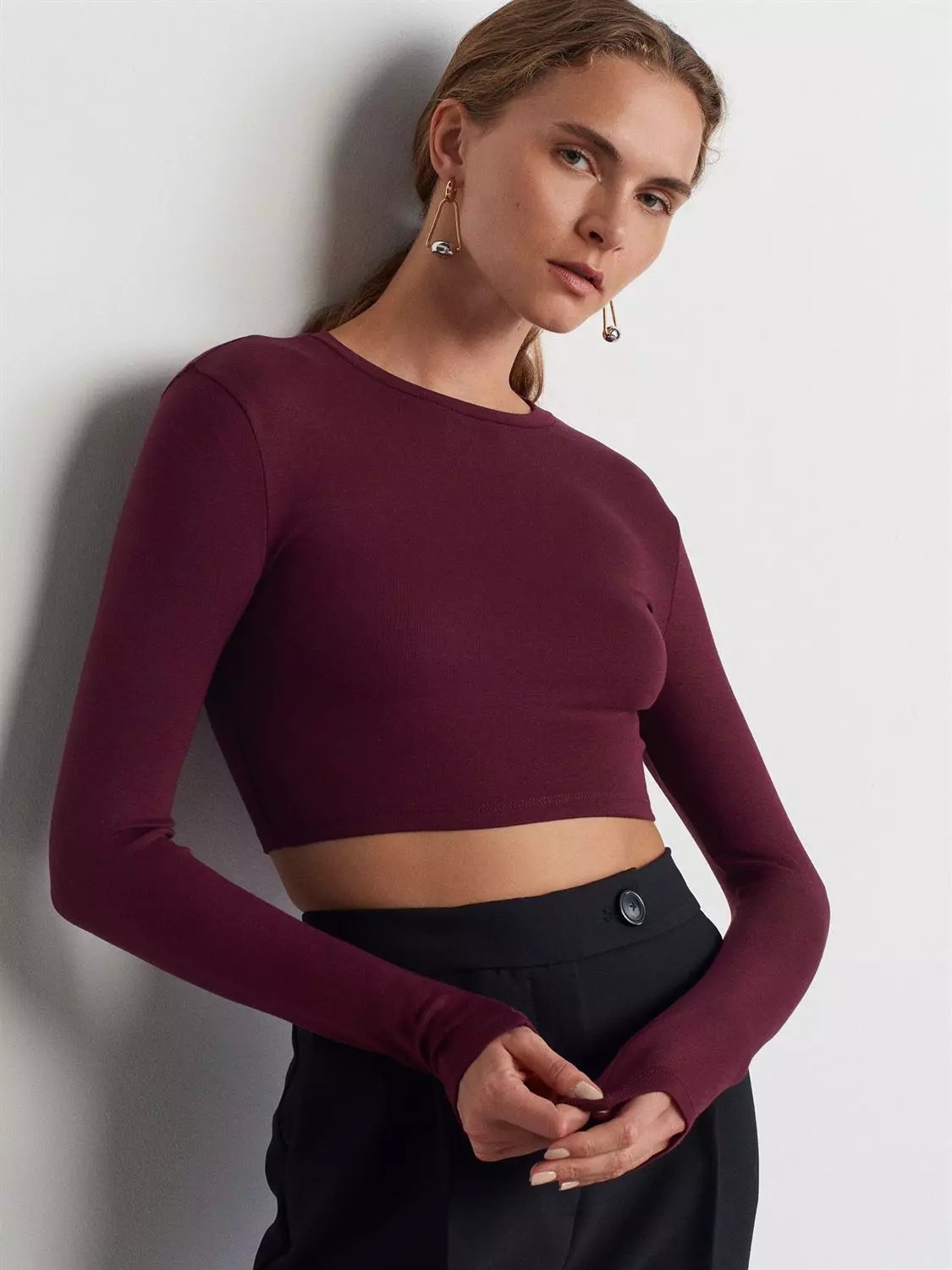 Esnek Yumuşak Dokulu Crop Top