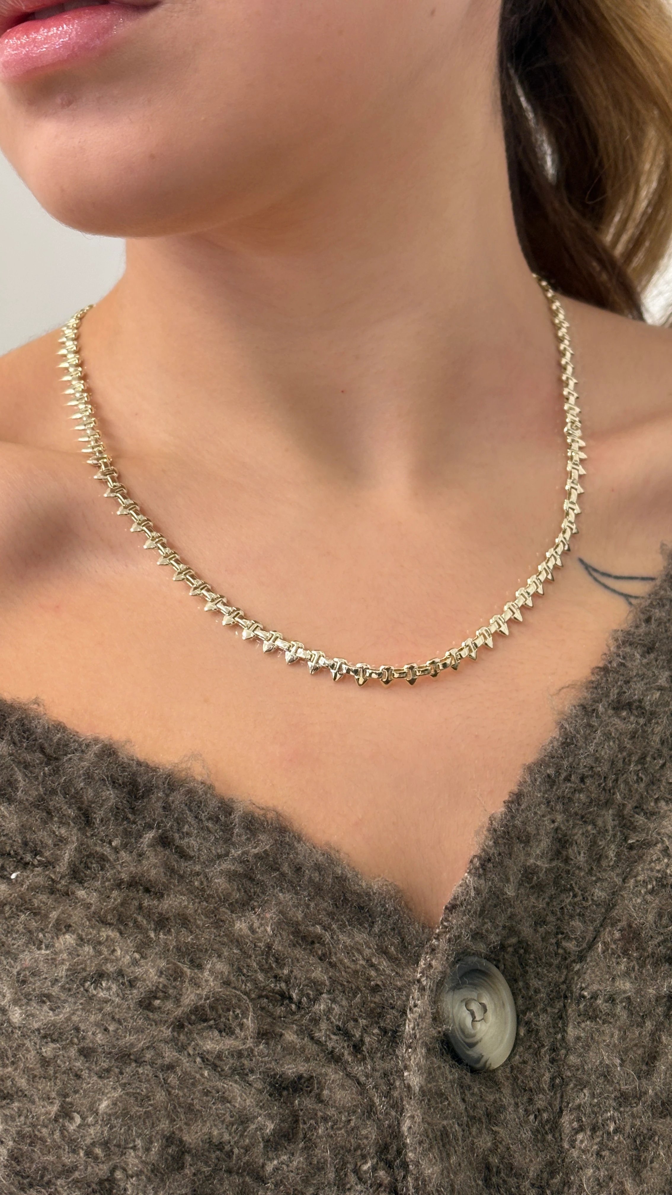 Çit Zincir Kolye (14 ayar altın kaplama)