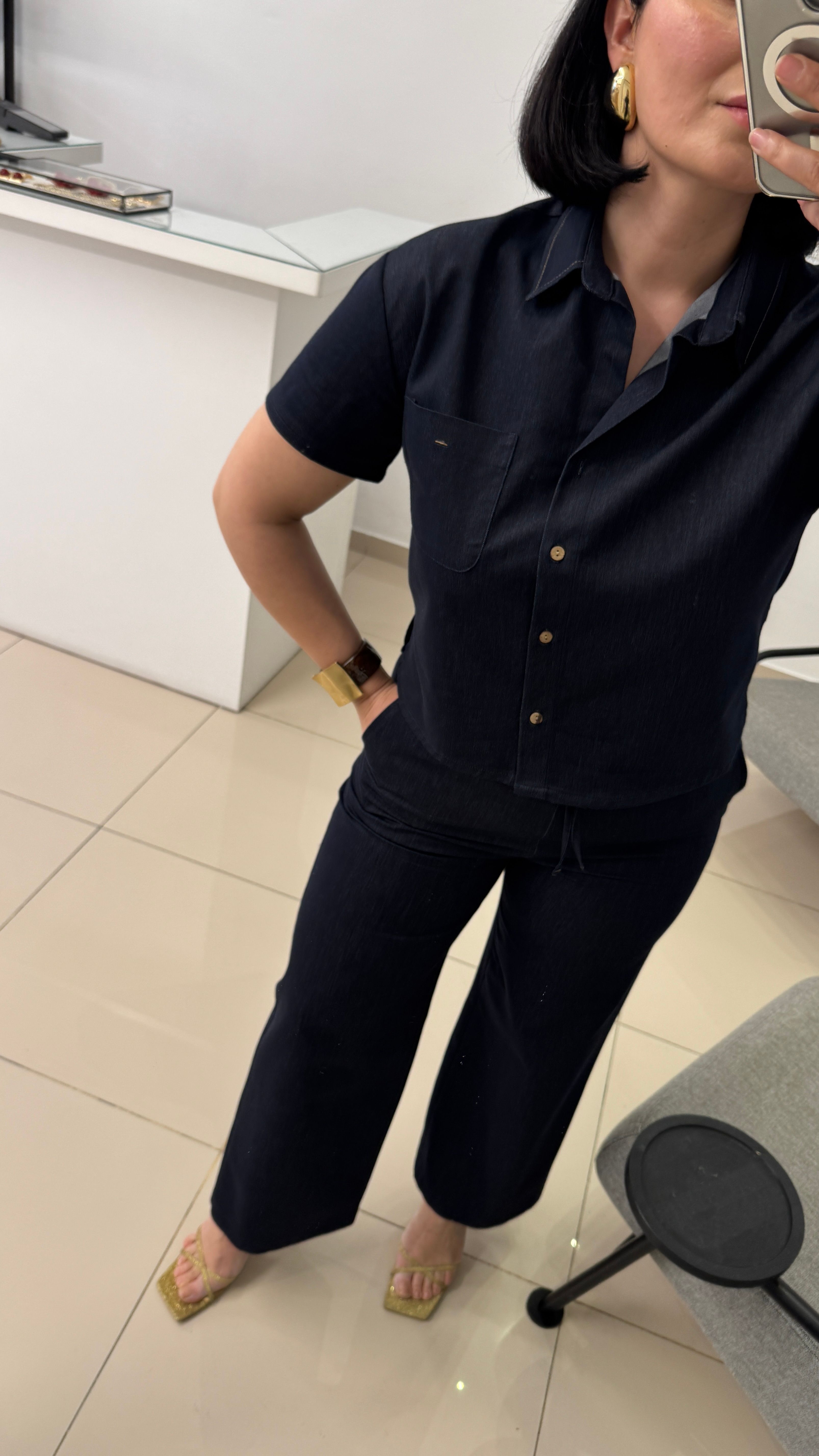 Lacivert Jean Pantolon