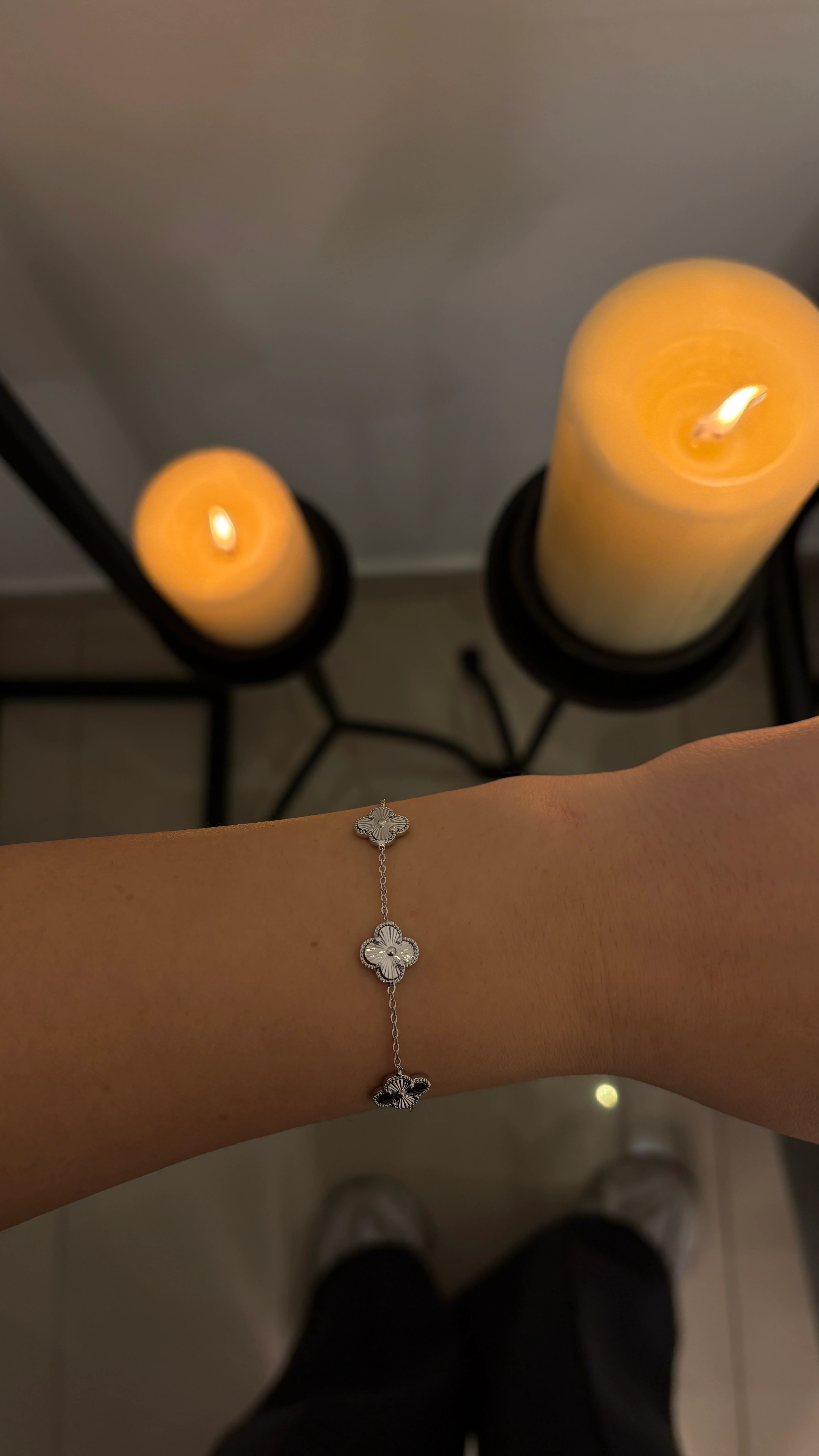 Gümüş Yonca Bileklik