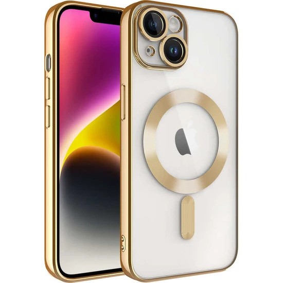 iPhone Magsafe Lens Korumalı Kılıf - Gold
