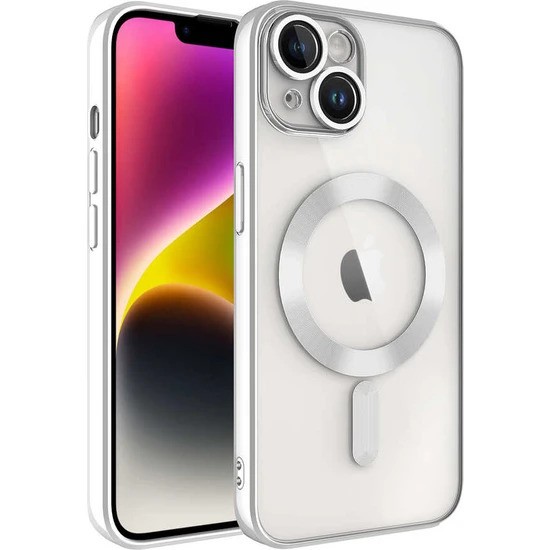 iPhone Magsafe Lens Korumalı Kılıf - Gümüş