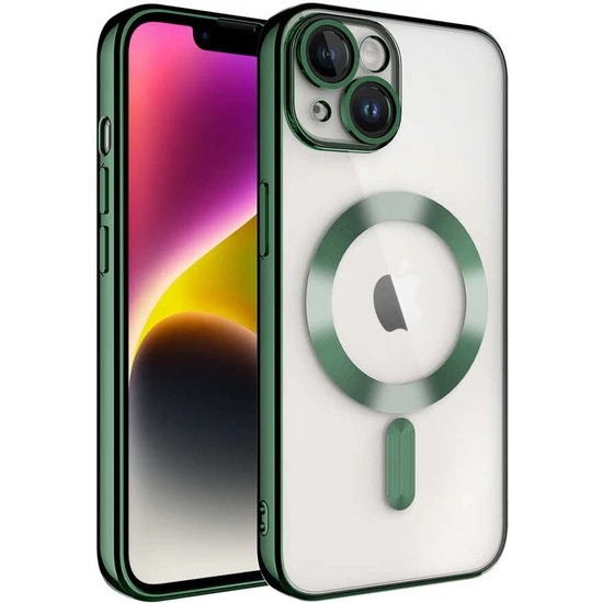 iPhone Magsafe Lens Korumalı Kılıf - Yeşil