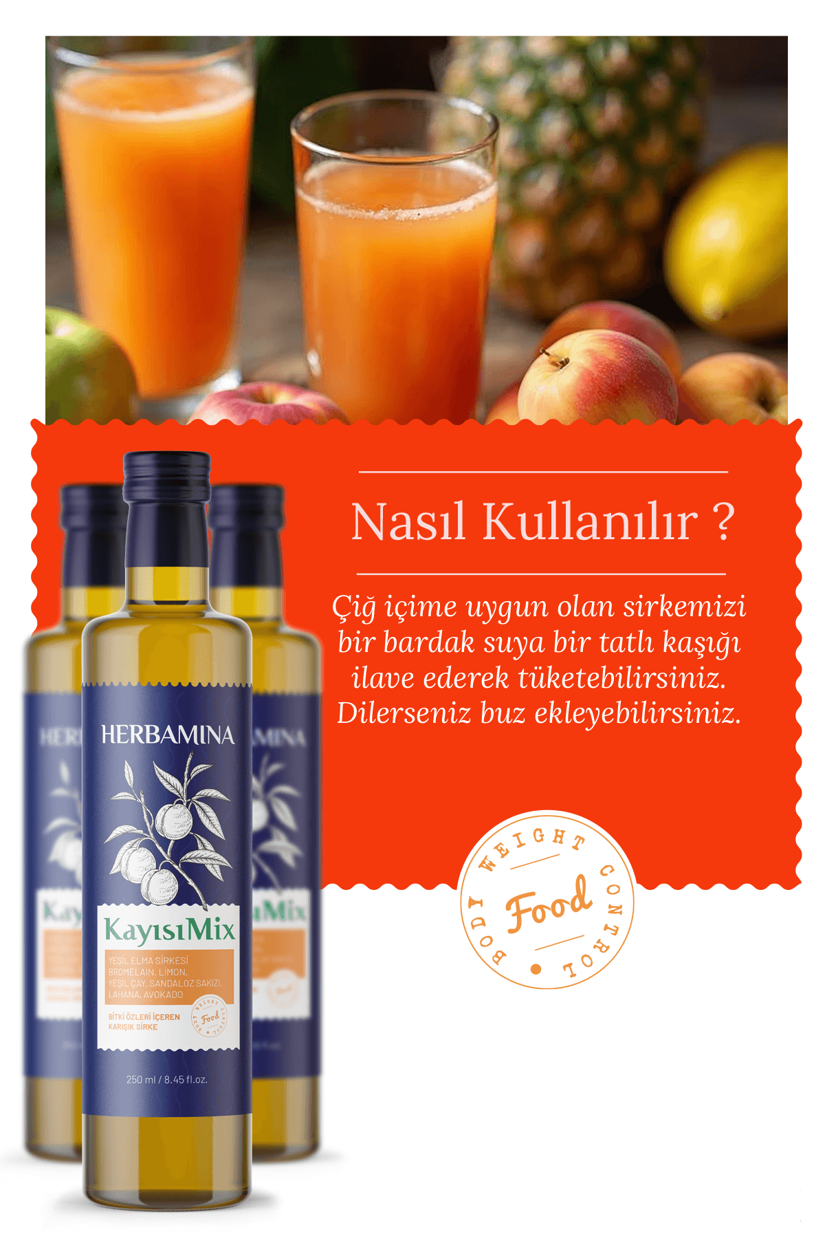 Kayısı Mix Sirke 250ml
