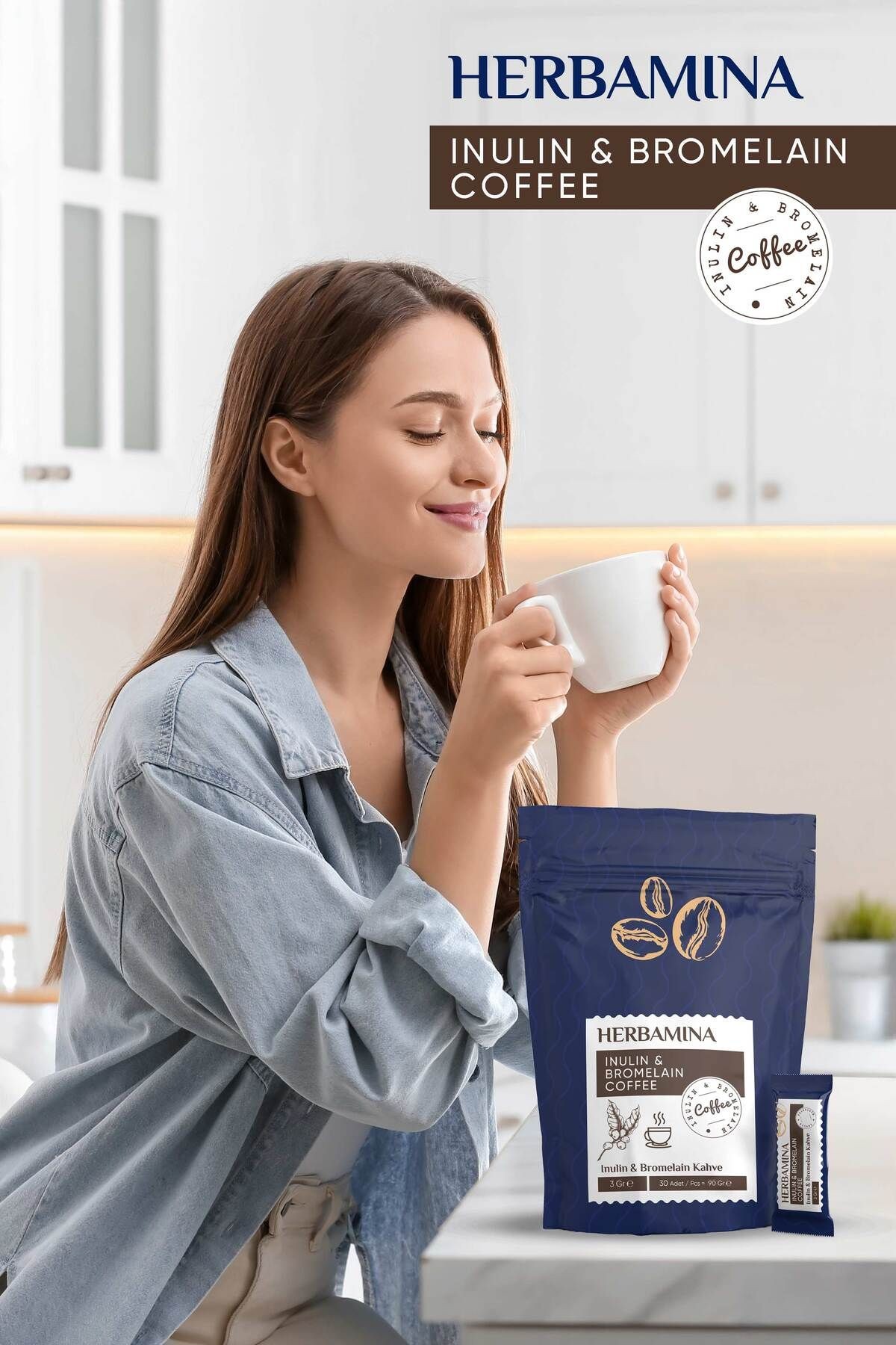 INULIN & BROMELAIN COFFEE 3grx30 - 90gr