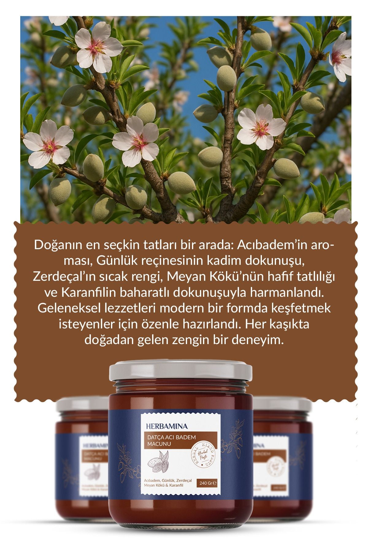 Datça Acı Badem Macunu 240 Gr