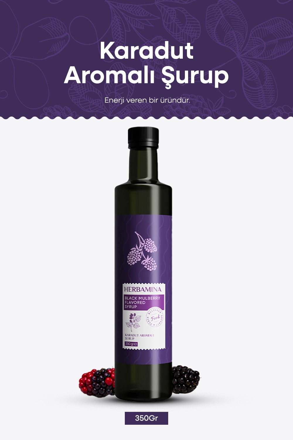 Karadut Aromalı Şurup 350 gram