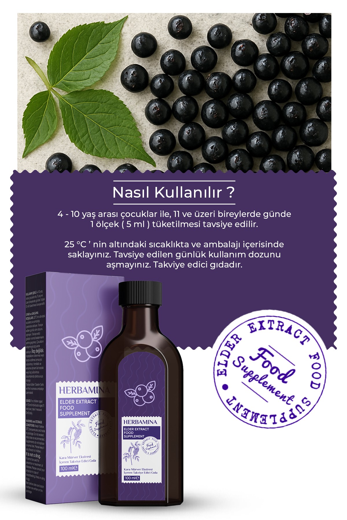 Karamürver Ekstresi Içeren Şurup 100 ml