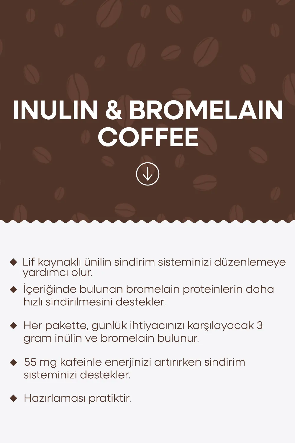 Herbamina Inulin And Bromelain Coffee - 30 Comprimés - Complément Alimentaire
