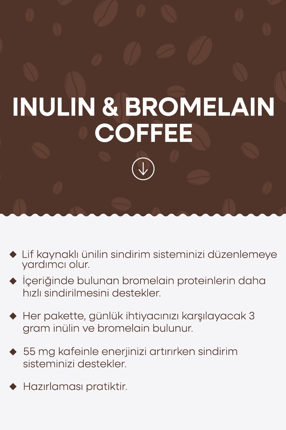 INULIN & BROMELAIN COFFEE 3grx30 - 90gr