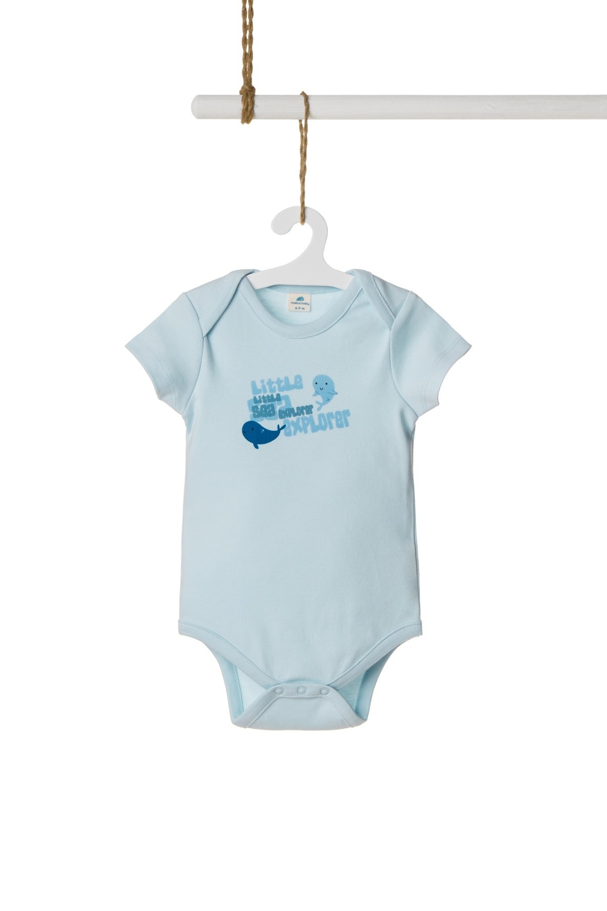 Unisex Bebek Mavi Little Sea Organik Pamuklu Çıtçıtlı Body