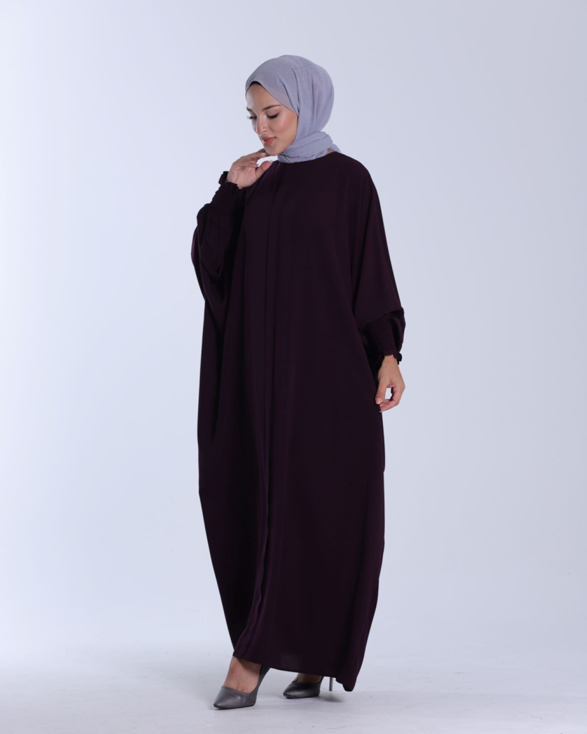 LİNAYA ELBİSE-Mürdüm