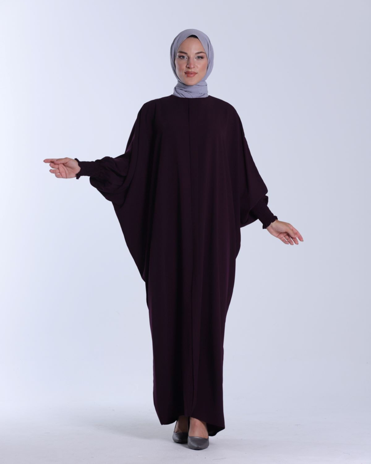 LİNAYA ELBİSE-Mürdüm