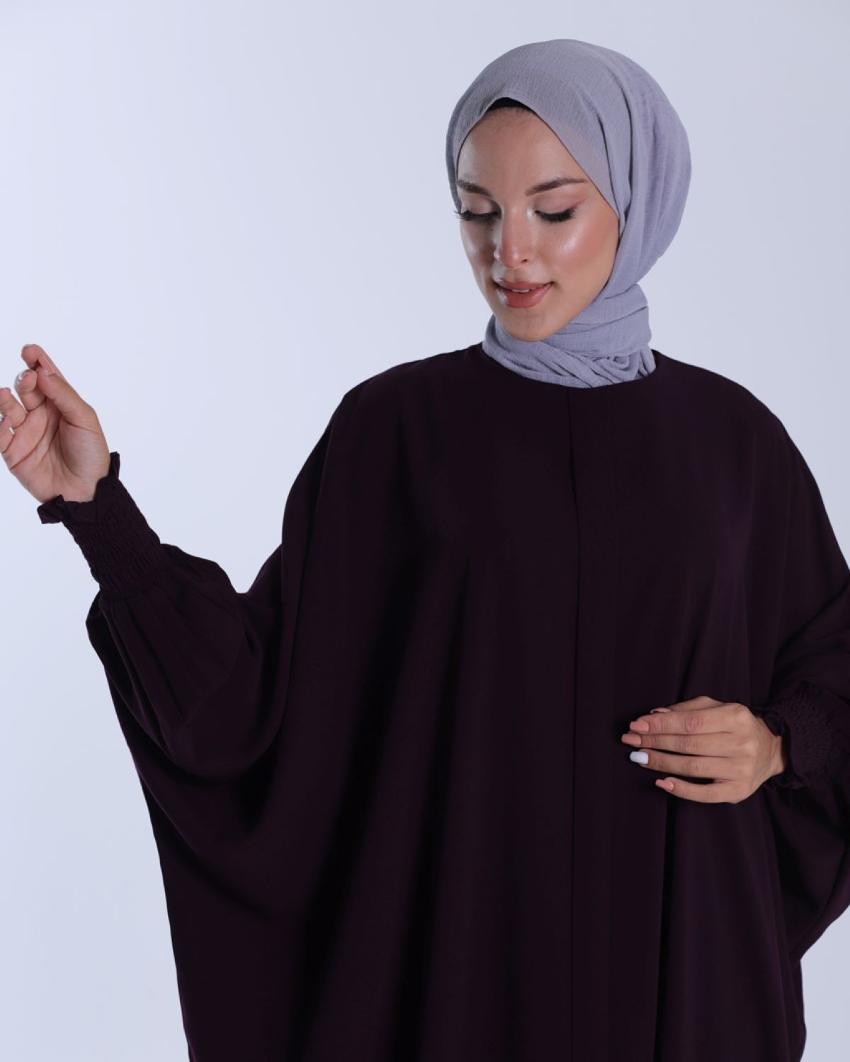 LİNAYA ELBİSE-Mürdüm