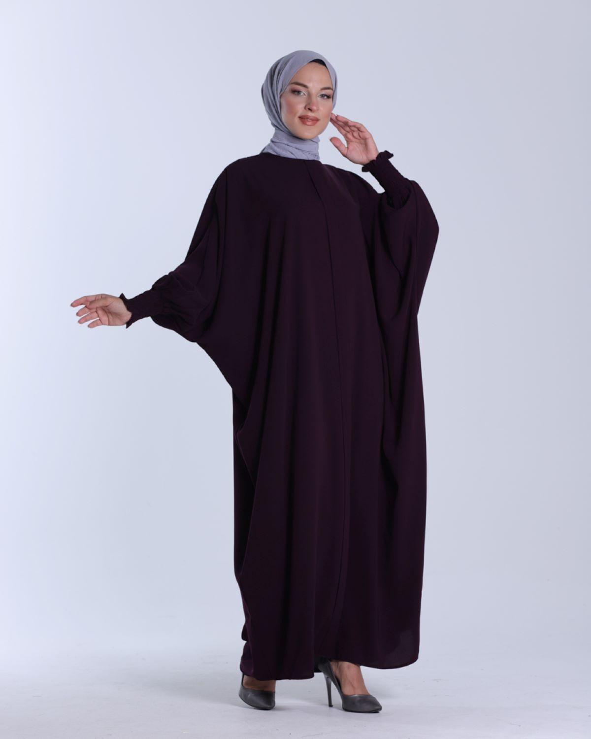 LİNAYA ELBİSE-Mürdüm