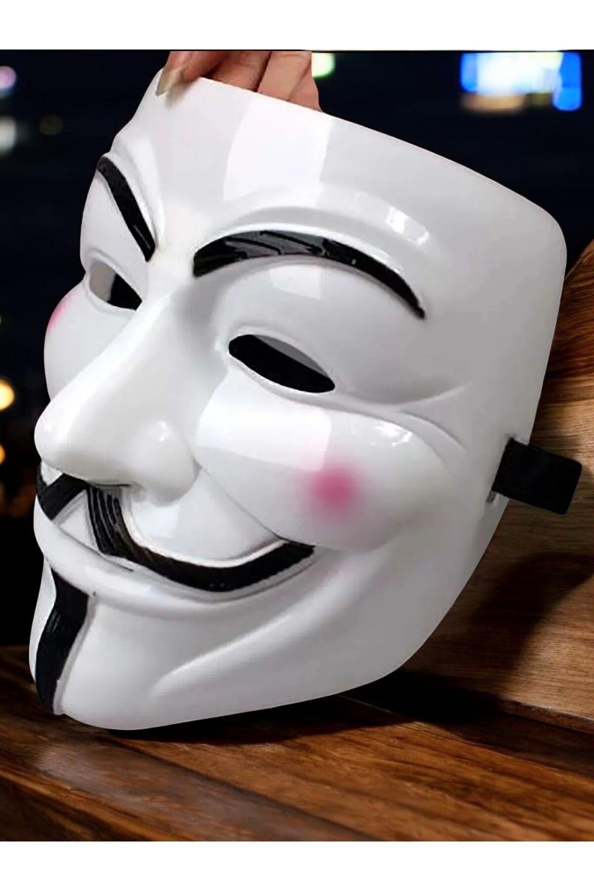 Vendetta Maskesi - Kostüm Partileri, Cadılar Bayramı Konsepti, V For Vendetta Sert Plastik Maske