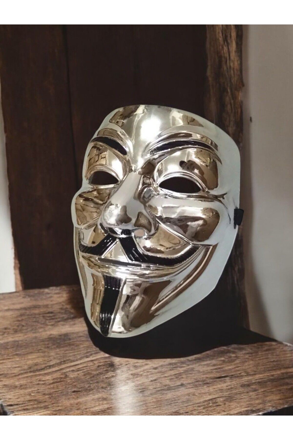 Gümüş Vendetta Maskesi - Silver V For Vendetta Mask, Kostüm Partileri