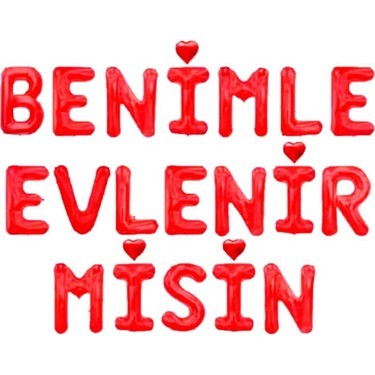 Benimle Evlenir Misin Folyo Balon 16"