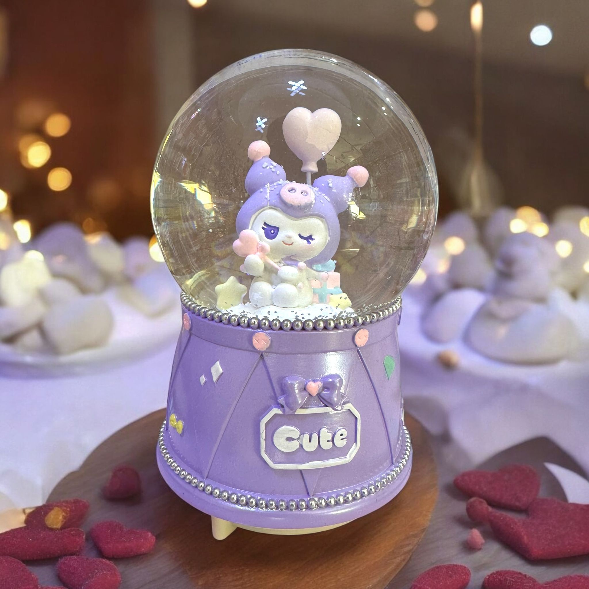 Işıklı Müzikli Kuromi Kar Küresi Püskürtmeli - Figür 2