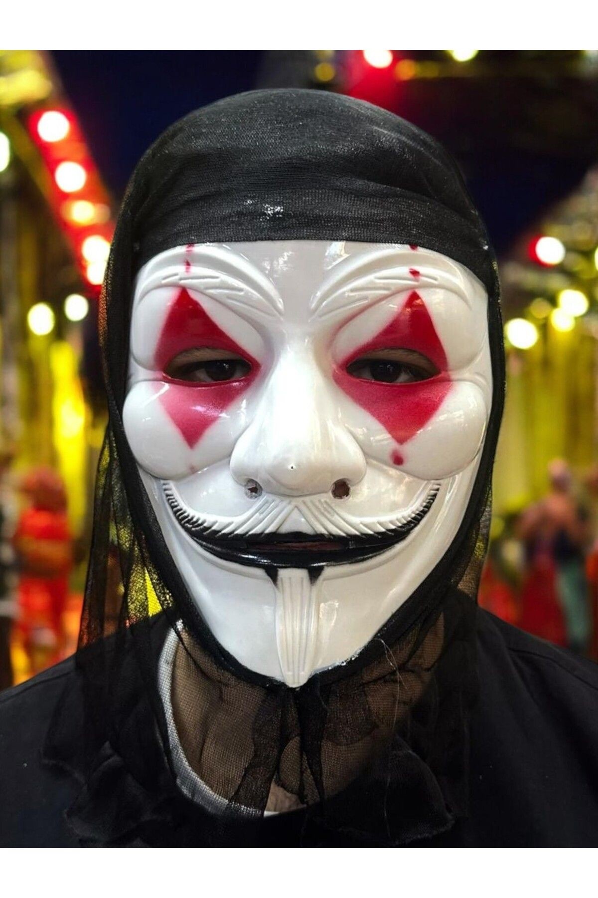 Vendetta Joker Korku Maske - V For Vendetta Kostüm Partileri , Maske Balo Aksesuar, Cadılar Bayramı