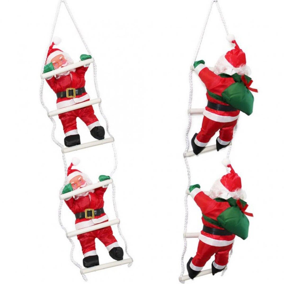 Merdivene Tırmanan Noel Baba 2'li 67 cm