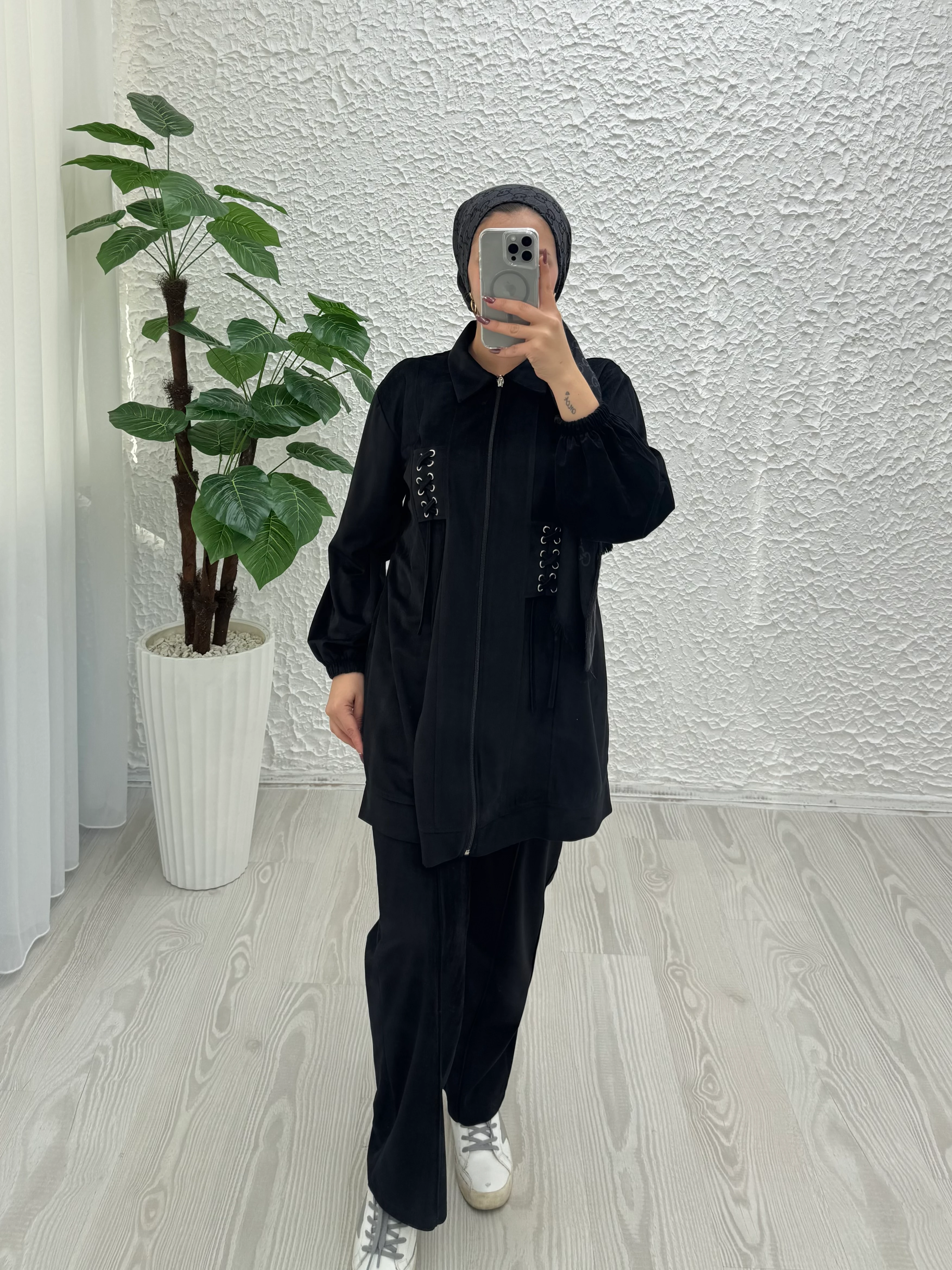 Rayonlu kadife takım