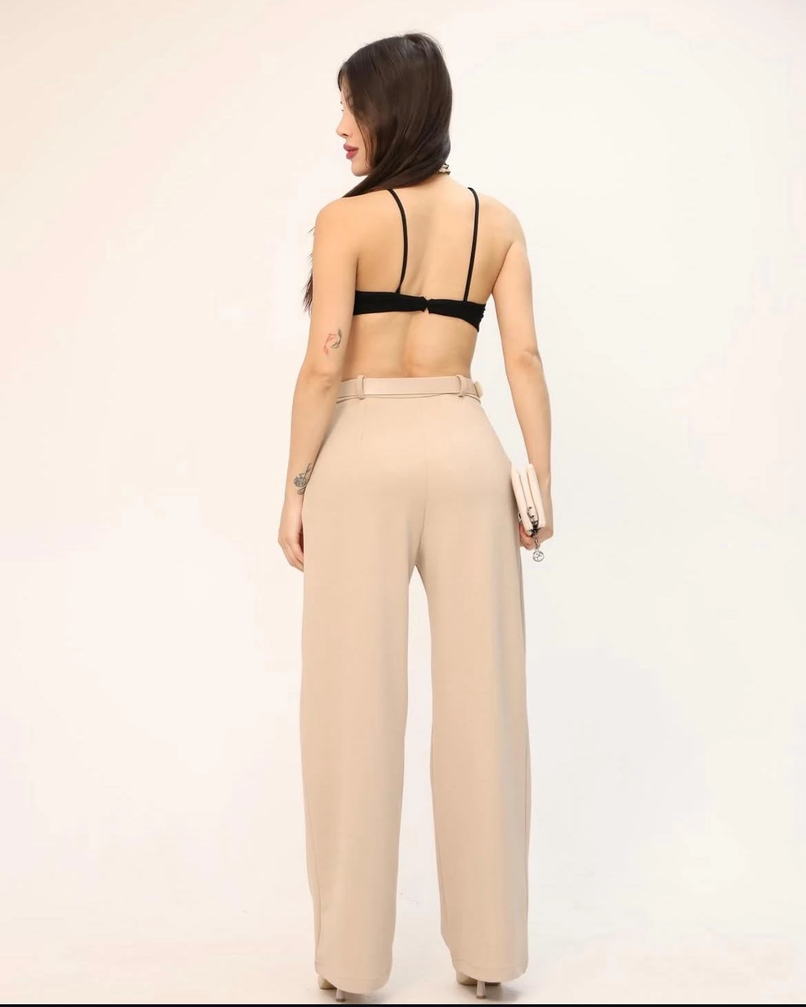 Bej Renk Vintage Pantolon