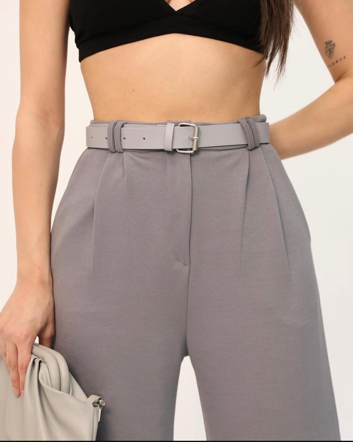 Gri Renk Vintage Pantolon