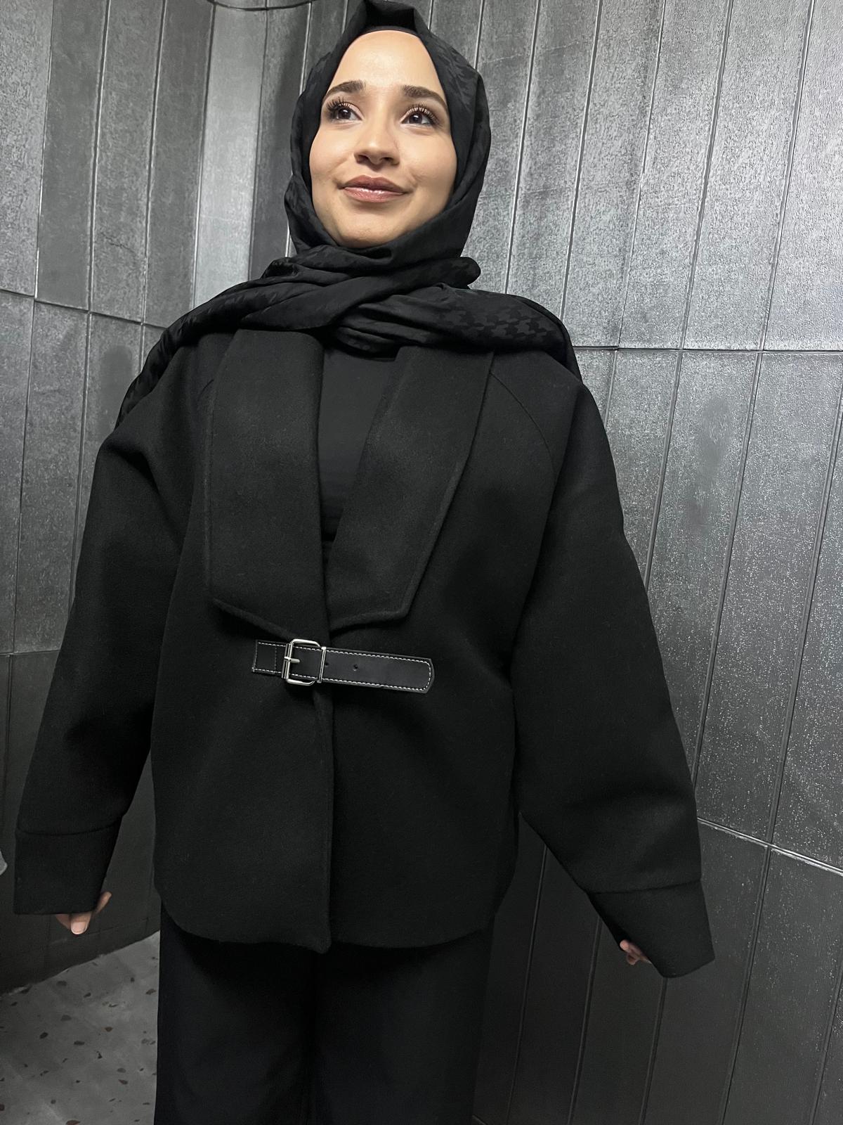 Siyah Renk Kruvaze Panço