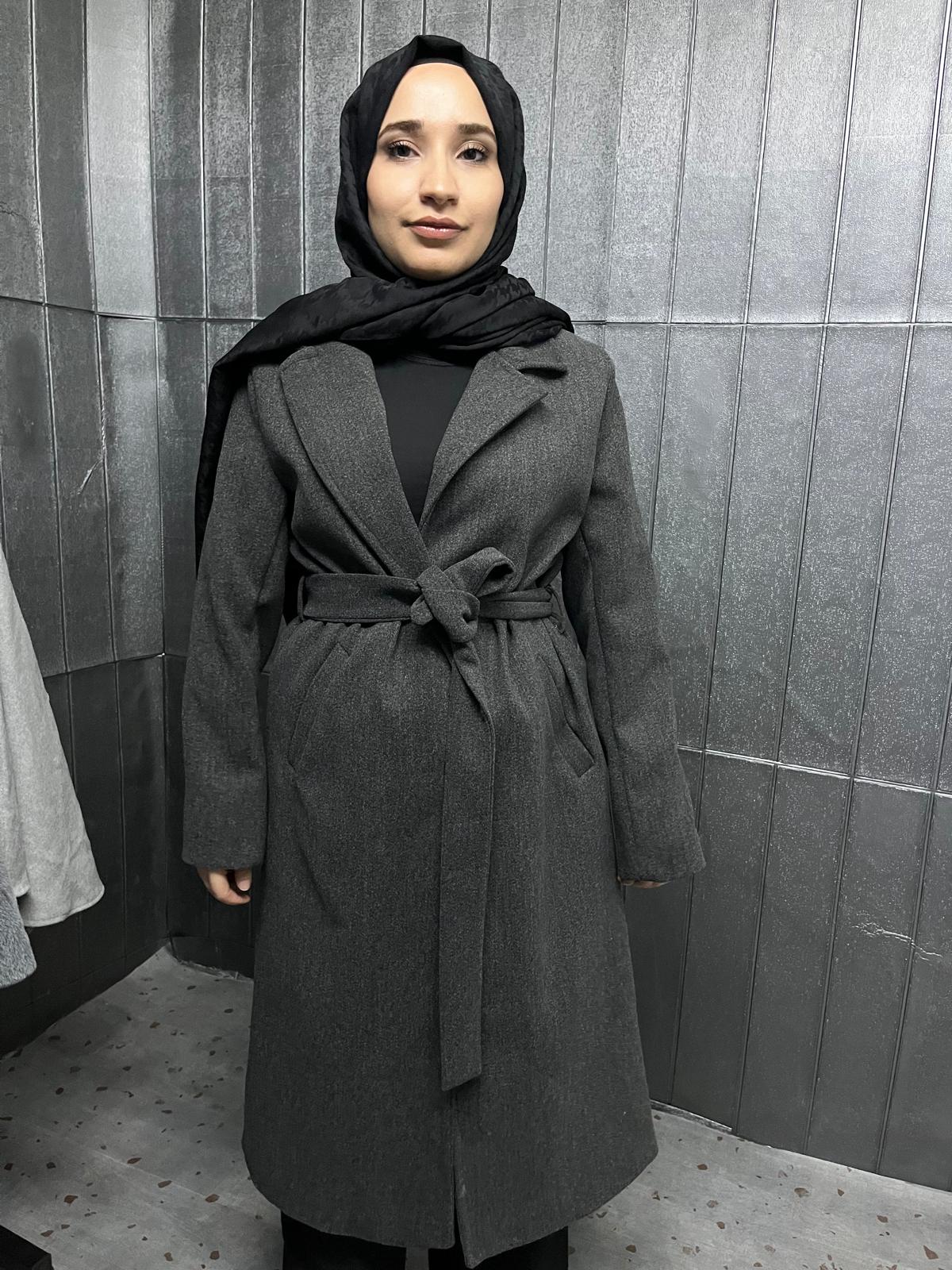 Antrasit Melanj Kaşe Kaban