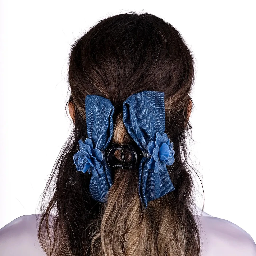 Denim Gül - Kot Mandal Toka