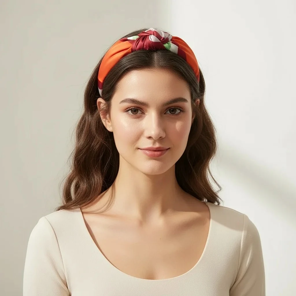 Verdi Düğümlü Kumaş Taç