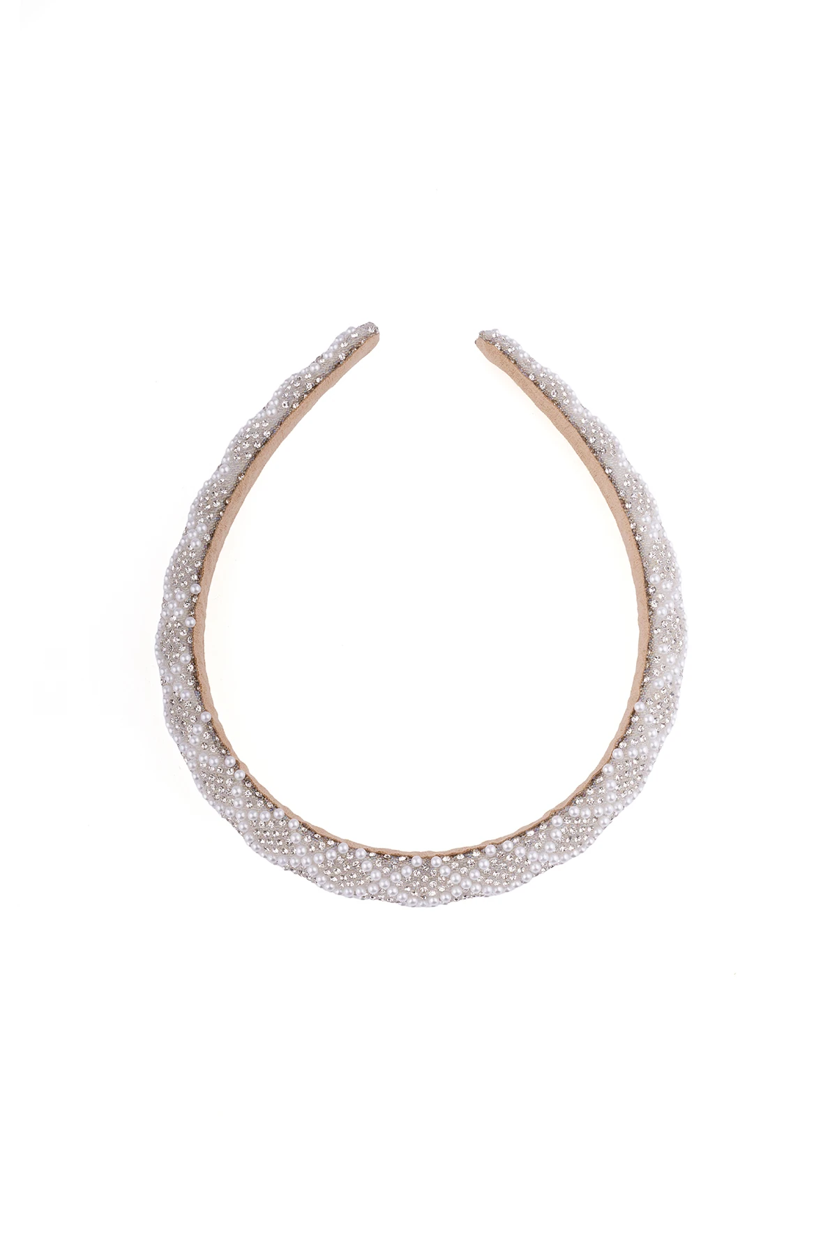 Almina İnci ve Taş Detaylı Taç