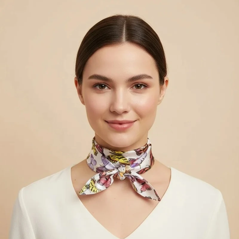 Kelebekler Kare Fular