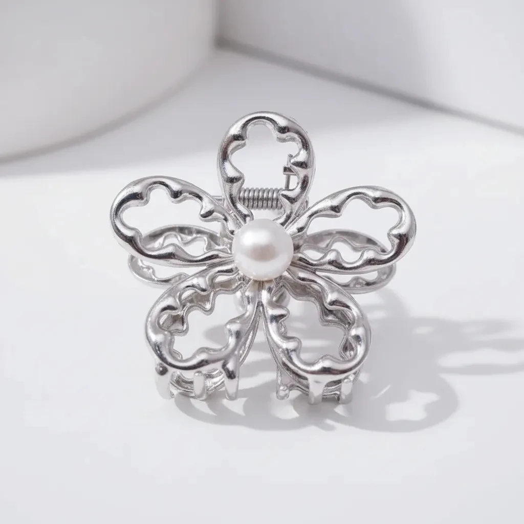 Zarif Çiçek Metal Mandal Toka