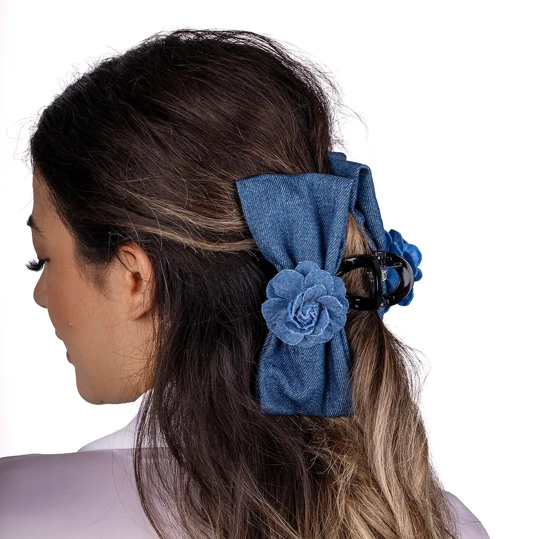 Denim Gül - Kot Mandal Toka