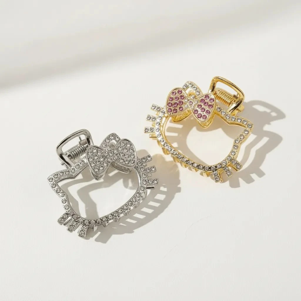 Süslü Kitty Metal Mandal Toka